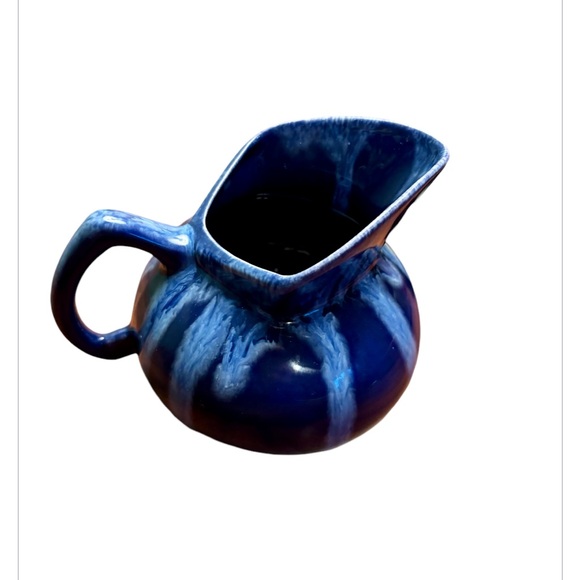 Other - Vintage Artist Signed Blue Drip Studio Pottery Creamer.